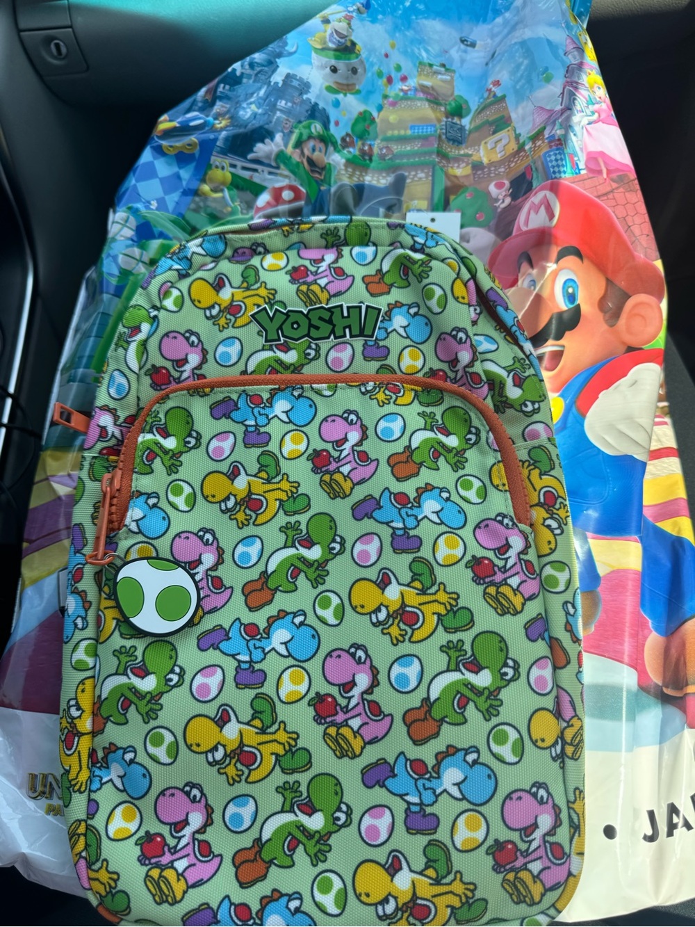 Nintendo Yoshi Kids Backpack in Green with Multicolor Print